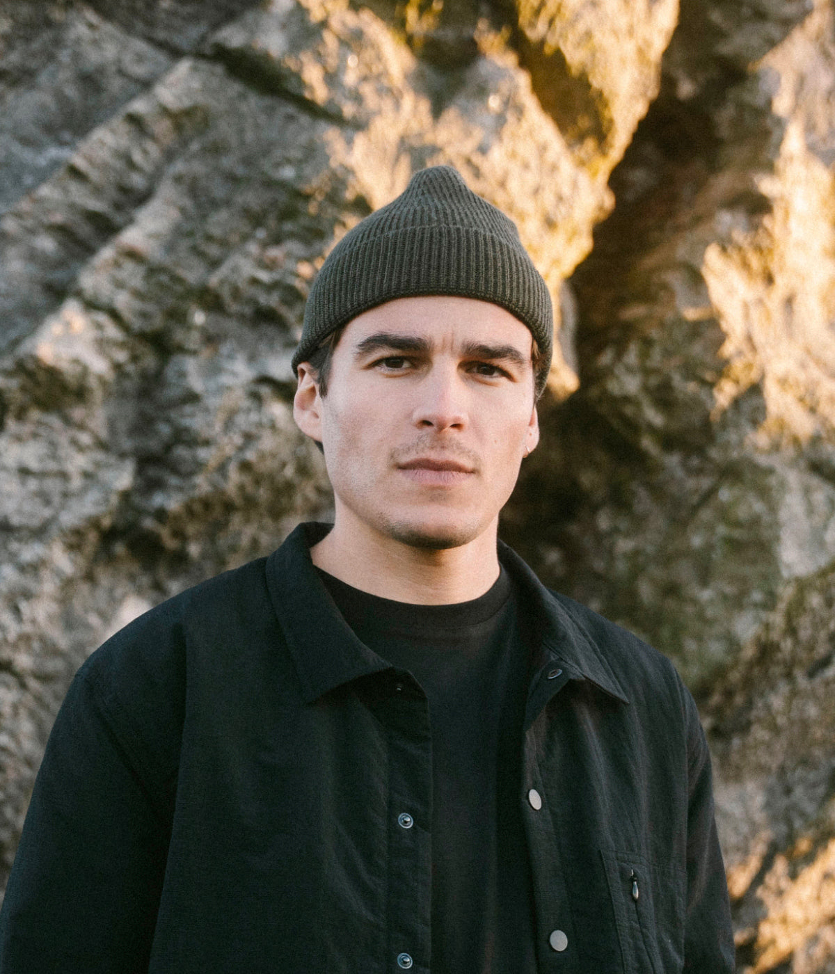 Bonnet Laine Mérinos Kaki